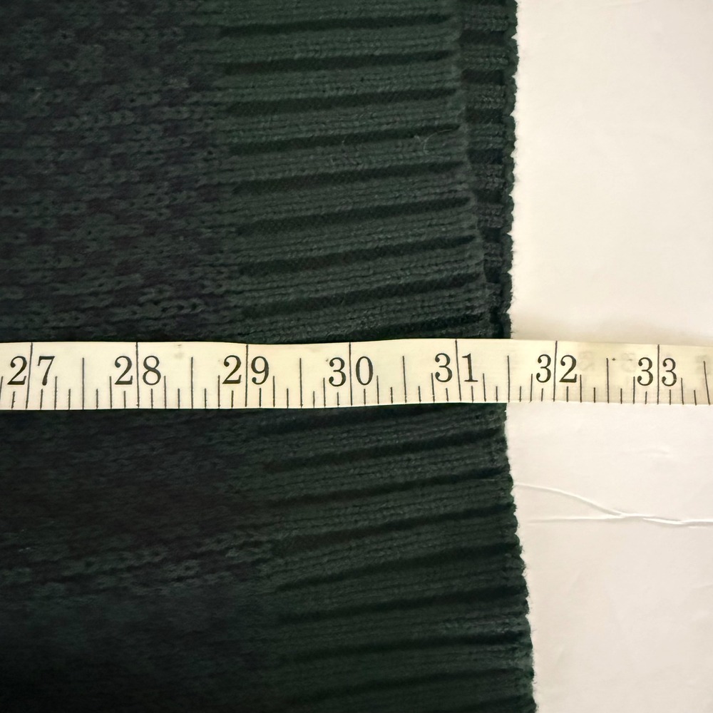 Hunting Horn Classics Men's V Neck Sweater M Green Tan Vintage Geometric Pattern - Picture 7 of 7